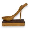 Image 2 : Vintage First Nations Hand Carved Eagle Head Spoon On Stand