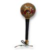 Image 1 : Hand Made + Painted Navajo Rattle With Turquoise + Copper Details