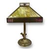 Image 1 : Early Slag Glass Table Lamp
