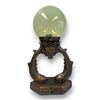 Image 2 : Antique Fish/Ship Motif Cast Metal Table Lamp With Green Globe