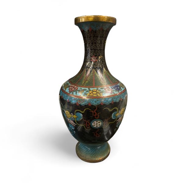 Vintage Cloisonne Dragon Motif Vase