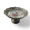 Image 1 : Vintage Dresden Hand Painted Porcelain Compote Bowl