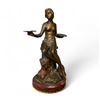 Image 1 : Vintage Bronze Sculpture Of A Lady Painting