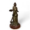 Image 2 : Vintage Bronze Sculpture Of A Lady Painting