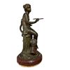 Image 3 : Vintage Bronze Sculpture Of A Lady Painting