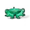 Image 1 : Carved Malachite Stallion Motif Ashtray