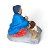 Image 2 : Vintage Hand Made Native Art Piece Woman Harvesting Shell Meat