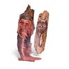 Image 1 : 2 Hand Carved Wooden Faces: Dean Covey, Rocky