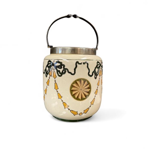 Antique Royal Doulton Porcelain Biscuit Barrel
