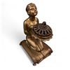 Image 1 : Vintage Art Deco Painted Metal Heavy Incense Burner