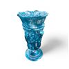 Image 2 : Antique Pressed Glass Ram + Tassel Themed Vase