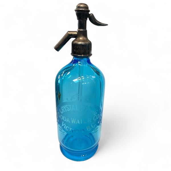 Early Crystal Spring Soda Water Co. Victoria B.C. Seltzer Bottle