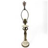 Image 1 : Vintage Art Deco Brass Lamp Woman On A Pedestal