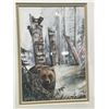 Image 2 : Vintage Framed+Matted Sue Coleman "Power Of The Bear" Print