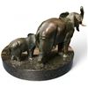 Image 2 : Vintage Bronze Sculpted Elephant Catch-All Marble Dish