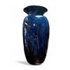 Image 2 : Vintage 1984 David Mauk Blue Art Glass Vase Signed On Bottom