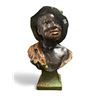 Image 1 : Vintage Heavily Restored Black Americana Bust Zeke Signed Penn