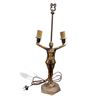 Image 1 : Vintage Cast Metal Art Deco Lady Figural Table Lamp