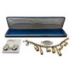 Image 1 : Sterling Earrings, "If Found Return To" Pendant, & Charm Bracelet