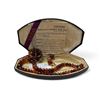Image 1 : Antique Amber Set In Box With History: Brooch, Necklace, Earrings