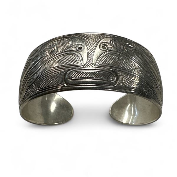 Vintage Westcoast Silver Bracelet By L. Wadham Kwakiutl