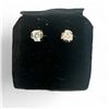 Image 1 : Vintage 14Kt Gold Diamond Earrings 5Mm