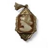 Image 2 : 2Pcs 10Kt Gold Jewellery: Cameo Pendant + Ring Size 5 1/2