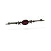 Image 1 : Vintage 10Kt Gold Red Stone Bar Clip 1.97G 4.5Cm