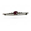 Image 2 : Vintage 10Kt Gold Red Stone Bar Clip 1.97G 4.5Cm
