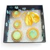 Image 1 : Vintage Green Dragons Breath Jewellery: 3 Brooches + Earrings