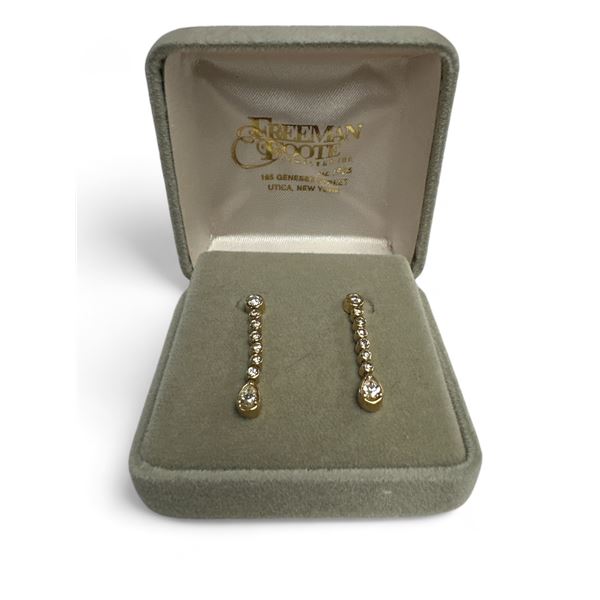 14Kt Gold And Diamond Earrings
