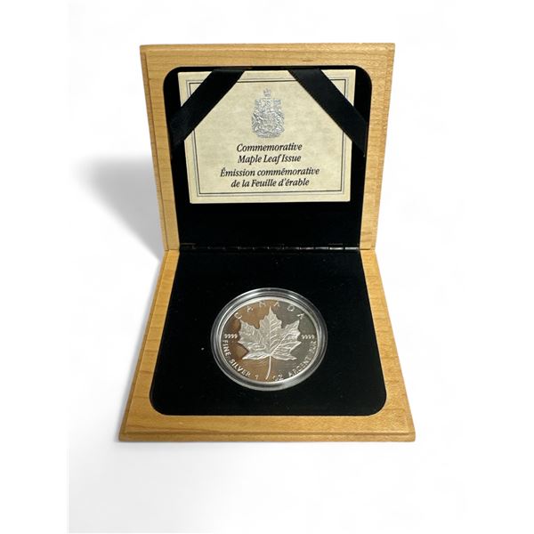 Vintage 1989 1Oz Silver Maple Leaf Coin Limited To 30K Pieces