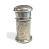 Image 1 : Antique Sterling Silver Salt Shaker With Cobalt Blue Glass Insert