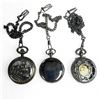 Image 1 : 3 Pocket Watches: 2 Are Quartz, 1 Train Theme, 1 Skeleton Theme