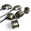 Image 2 : 6Pcs Of Sterling Silver: Spoons, Napkin Rings, Cap