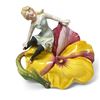 Image 1 : Handpainted Woman On Flower Porcelain Ashtray