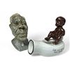 Image 1 : 2 Black Americana Items: Ashtray & Soapstone Carving
