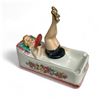 Image 1 : Vintage Pinup Porcelain Swaying Leg/Fan Ashtray