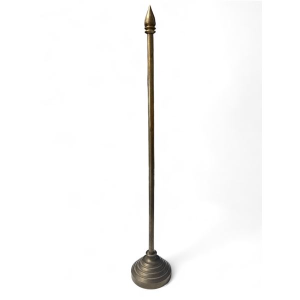 Vintage Heavy Brass Table Top Flag Pole
