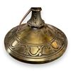 Image 2 : Vintage Brass Bradley Hubbard Table Lamp With Lead Glass Shade