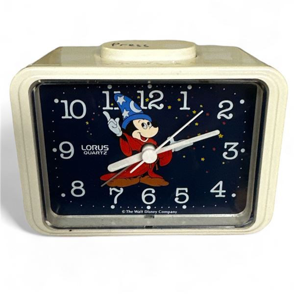 Retro Lorus Quarts Fantasia Disney Mickey Mouse Alarm Clock