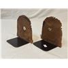 Image 2 : Pair Of Vintage Carved Wooden Native Chief Bookends