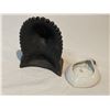 Image 2 : 2Pcs Of Native Collectibles: Porcelain Ashtray & Cast Iron Bookend