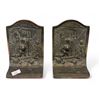 Image 1 : Pair Of Vintage "The Village Blacksmith" Cast Metal Bookends