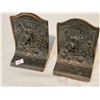 Image 2 : Pair Of Vintage "The Village Blacksmith" Cast Metal Bookends