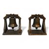 Image 1 : Pair Of Vintage Cast Metal Liberty Bell Bookends