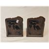 Image 2 : Pair Of Vintage Cast Metal Owl Theme Bookends