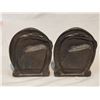 Image 2 : Pair Of Vintage Cast Metal Horse In Horseshoe Bookends
