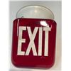 Image 2 : Vintage Red Glass Exit Light Fixture