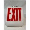 Image 2 : Vintage White Glass Exit Triangular Light Fixture